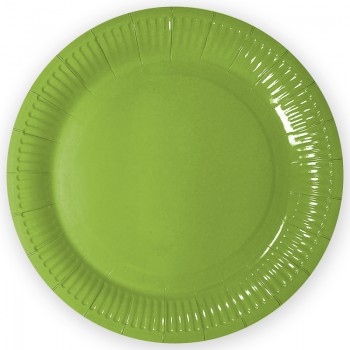 Тарелки зеленые, 23 см, 6 шт.